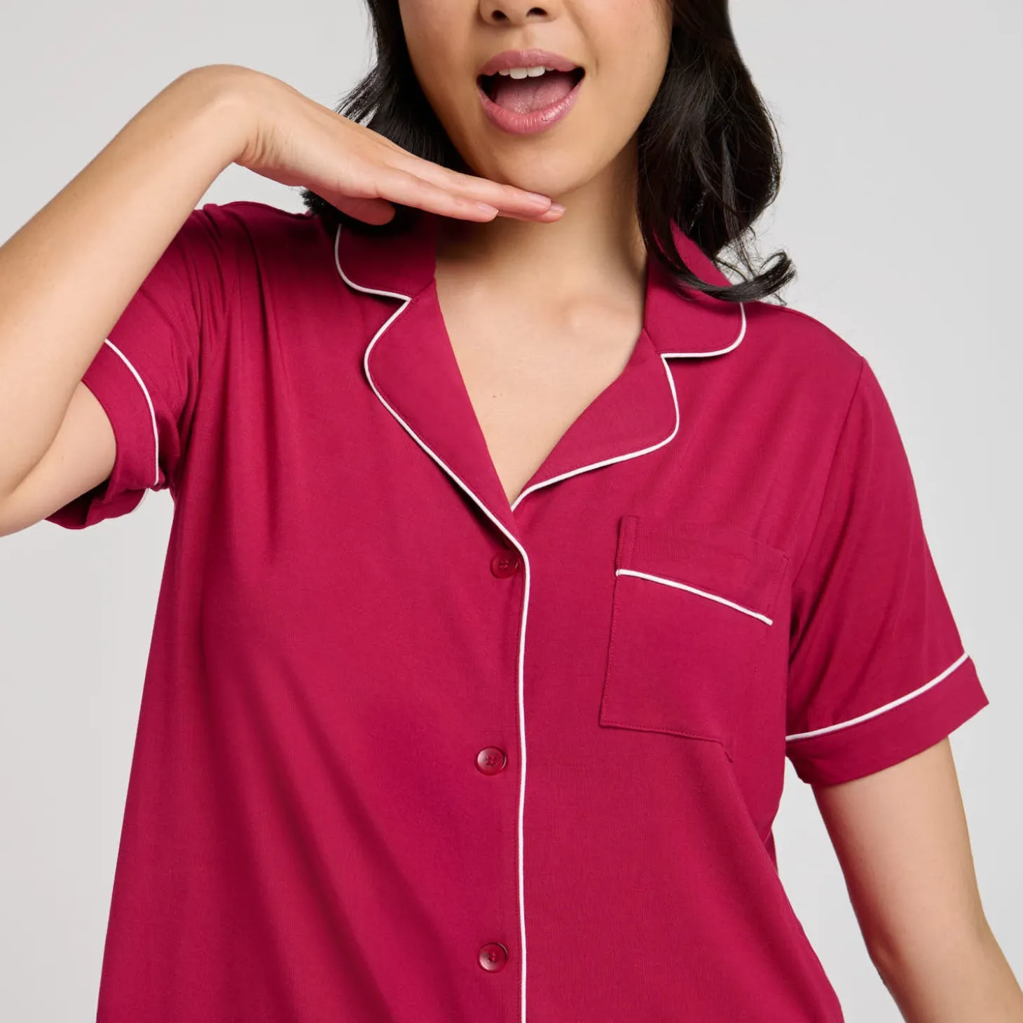 Berry Button Up Nightshirt