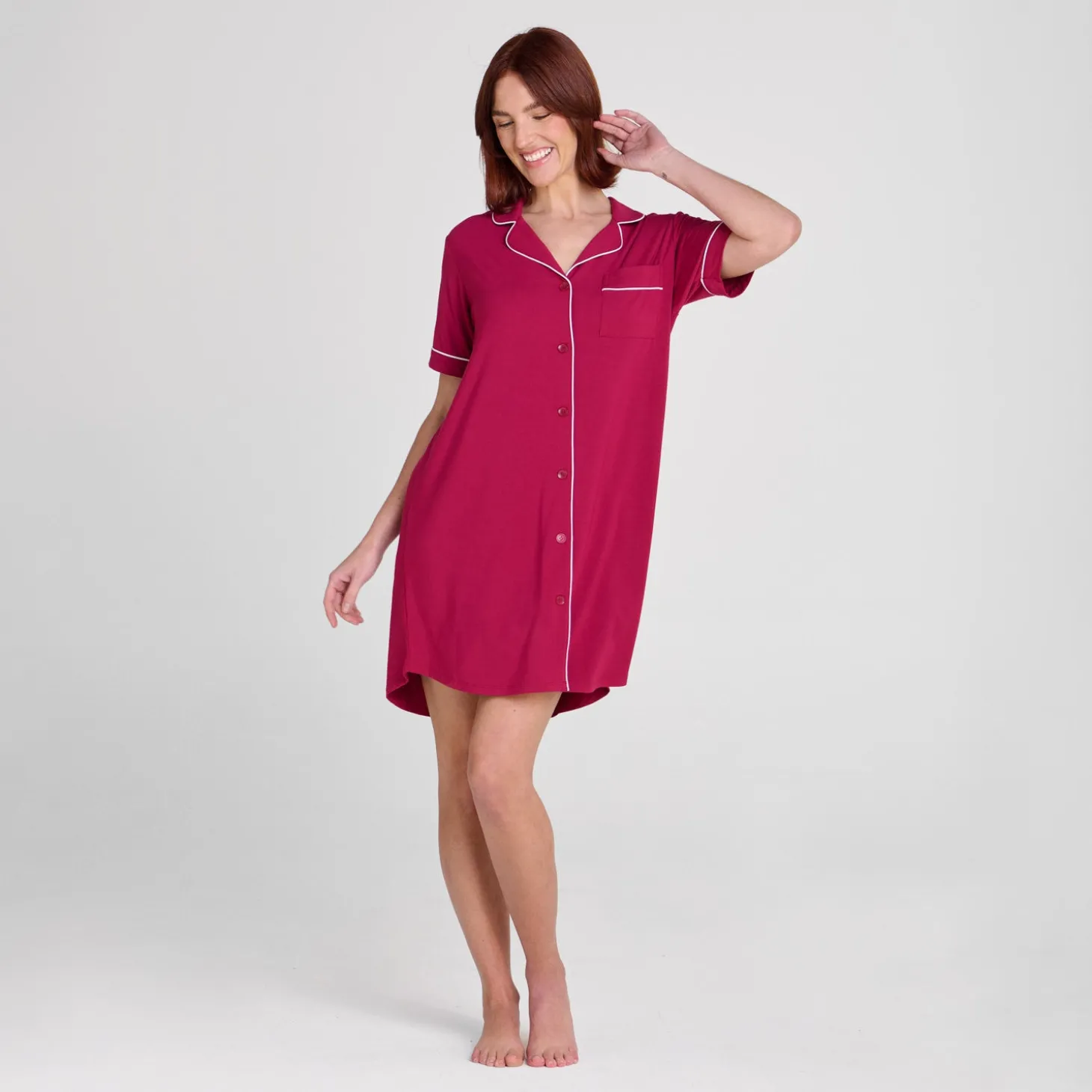 Berry Button Up Nightshirt