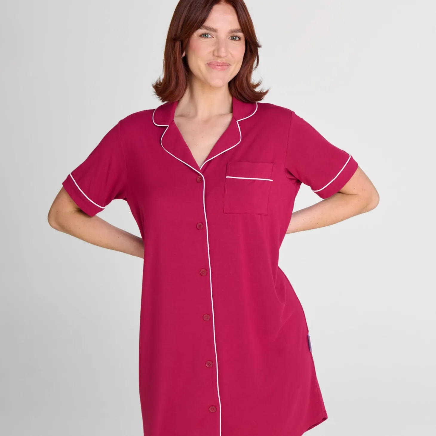 Berry Button Up Nightshirt