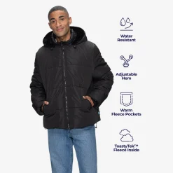 Black/Black Puffer Jacket
