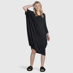 Black Button-Up Sleep Tee Nightie