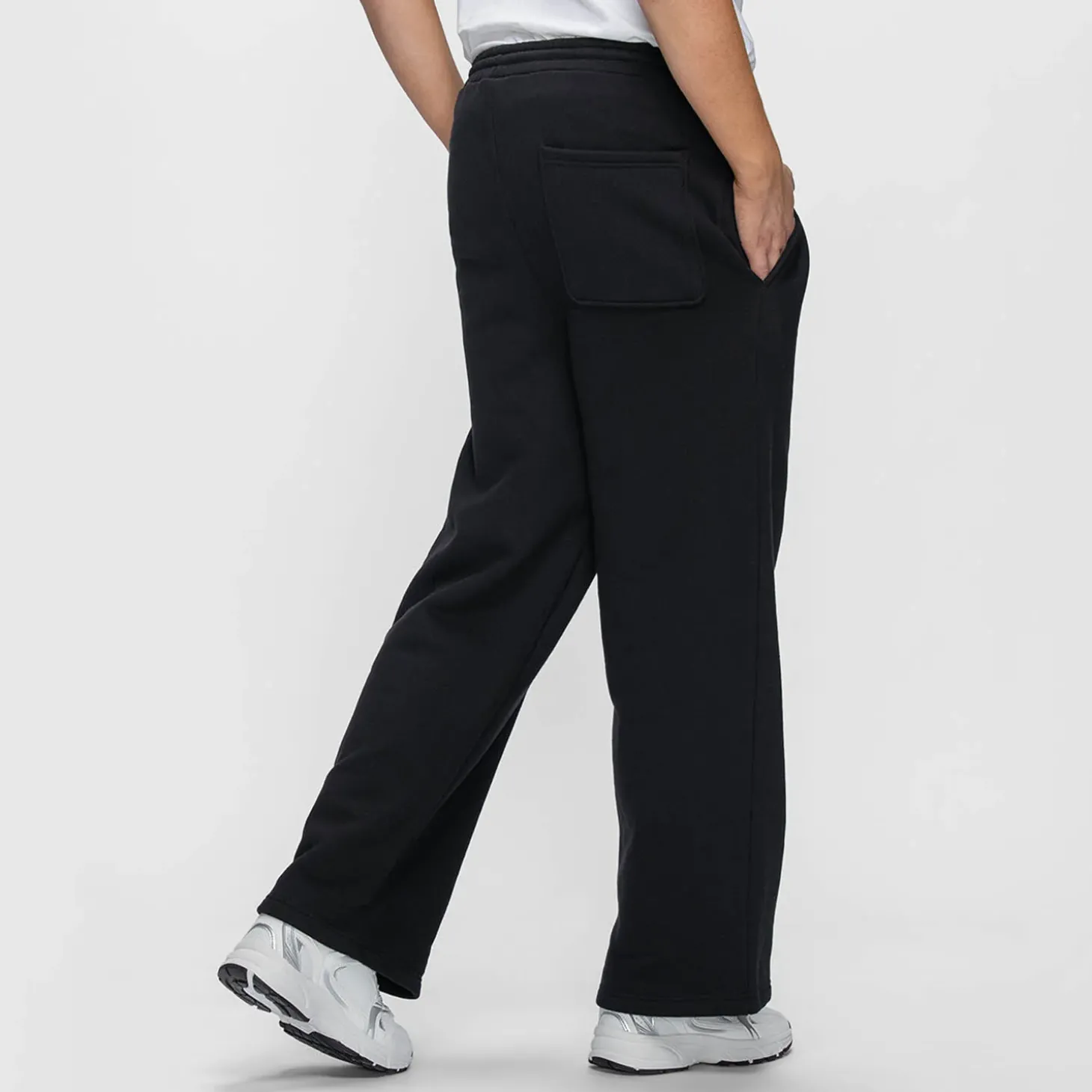 Black Fleece Wide Leg Trackpant