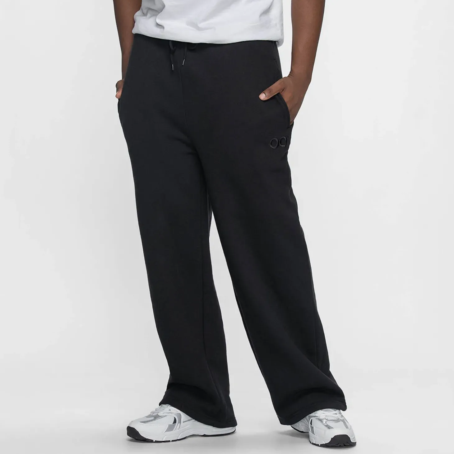Black Fleece Wide Leg Trackpant