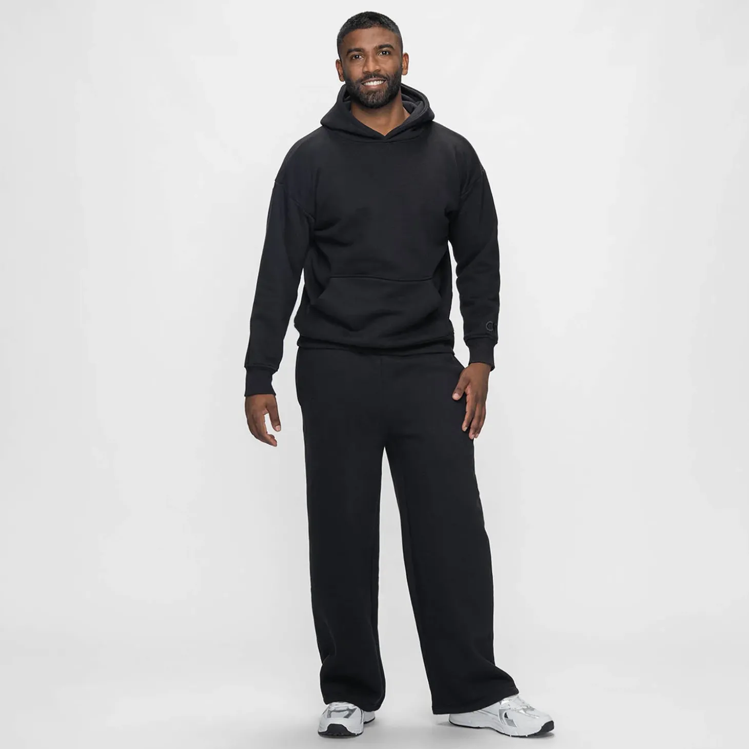 Black Fleece Wide Leg Trackpant