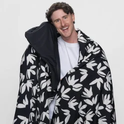 Black Floral Cooling Blanket