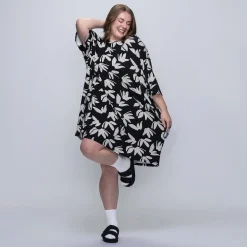 Black Floral Sleep Tee Nightie
