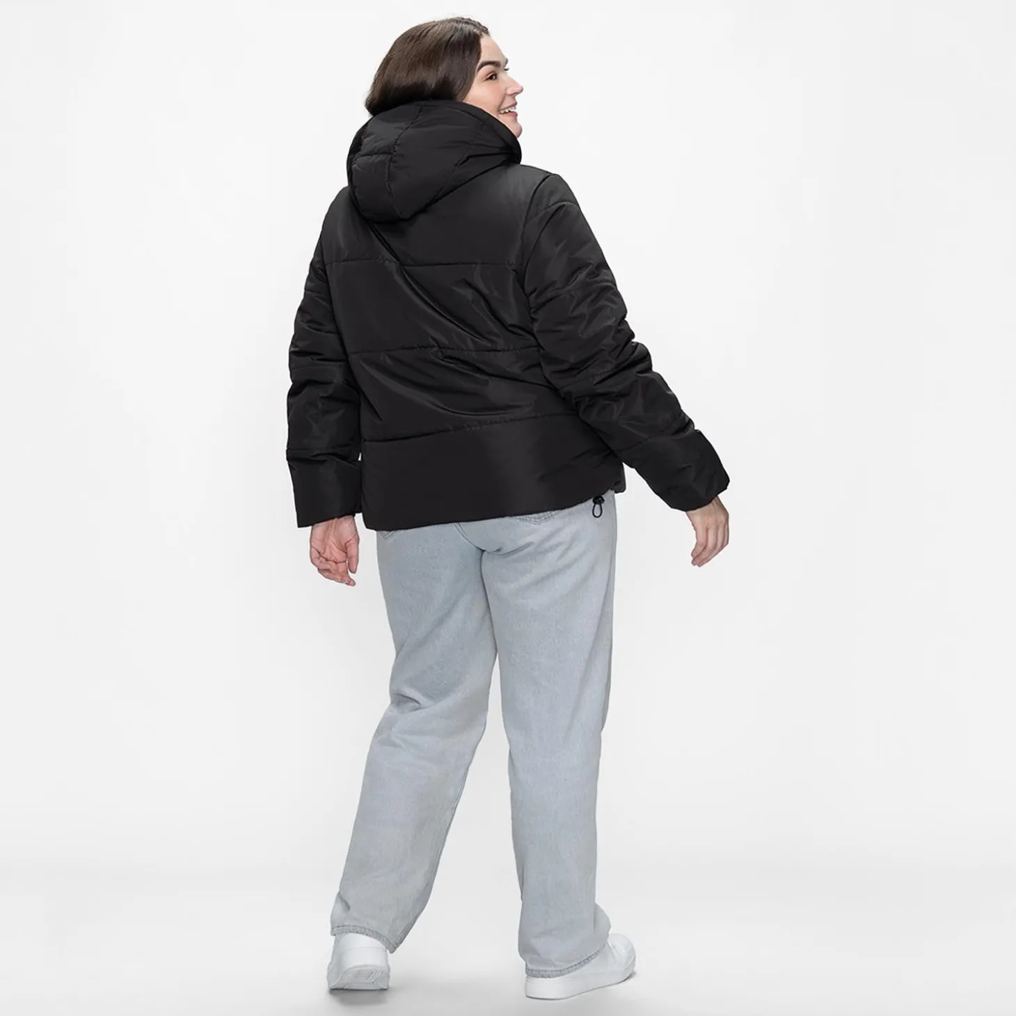 Black/Leopard Puffer Jacket