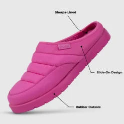 Black Puffer Slip On Shoes