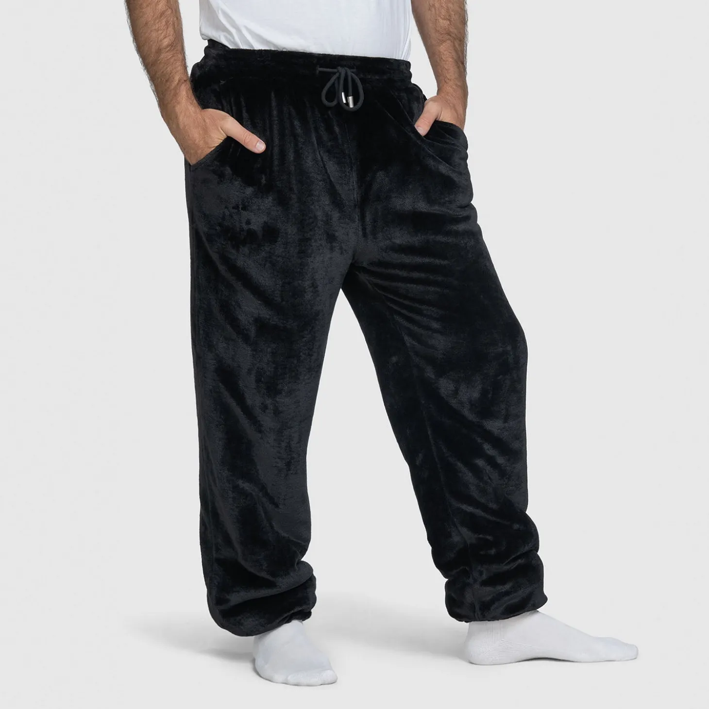Black Sherpa Cuffed Pant