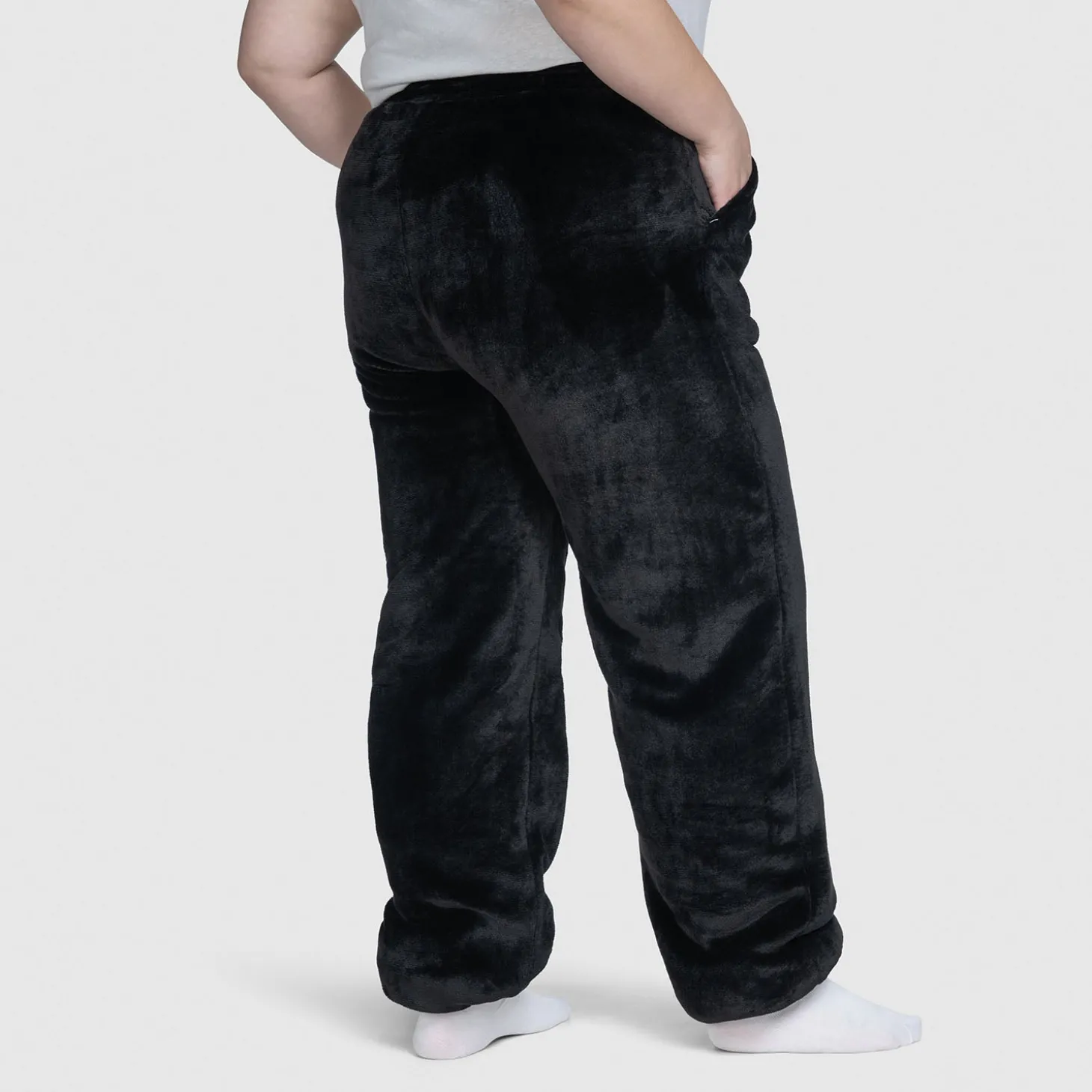 Black Sherpa Cuffed Pant