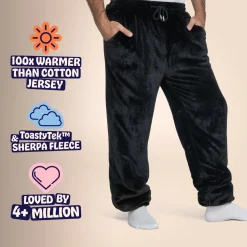 Black Sherpa Cuffed Pant