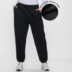 Black Sherpa Lined Cuff Trackpant