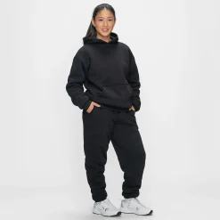 Black Sherpa Lined Cuff Trackpant