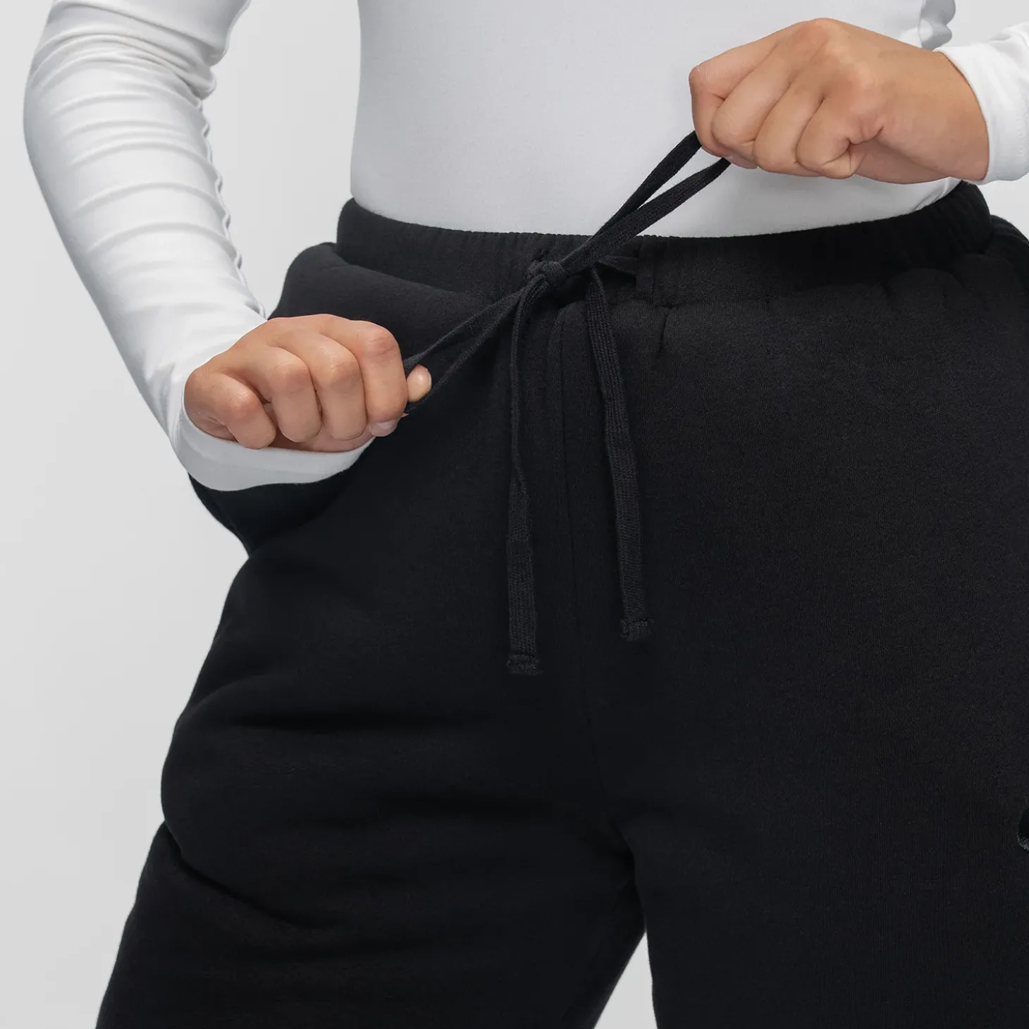 Black Sherpa Lined Cuff Trackpant