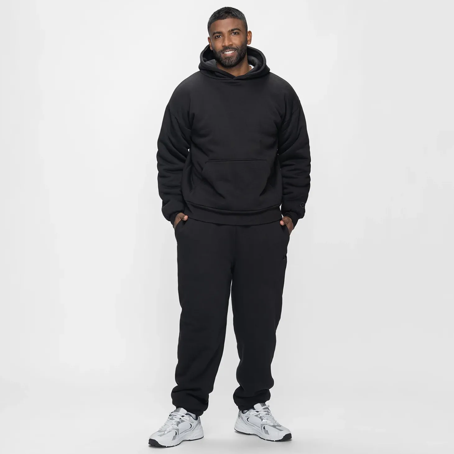 Black Sherpa Lined Cuff Trackpant