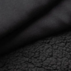 Black Sherpa Lined Fleece Hoodie