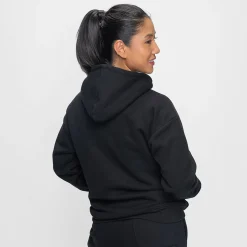 Black Sherpa Lined Fleece Hoodie
