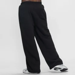 Black Sherpa Lined Wide Leg Trackpant