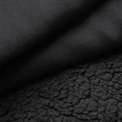 Black Sherpa Lined Wide Leg Trackpant