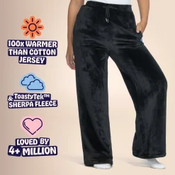 Black Sherpa Wide Leg Pant