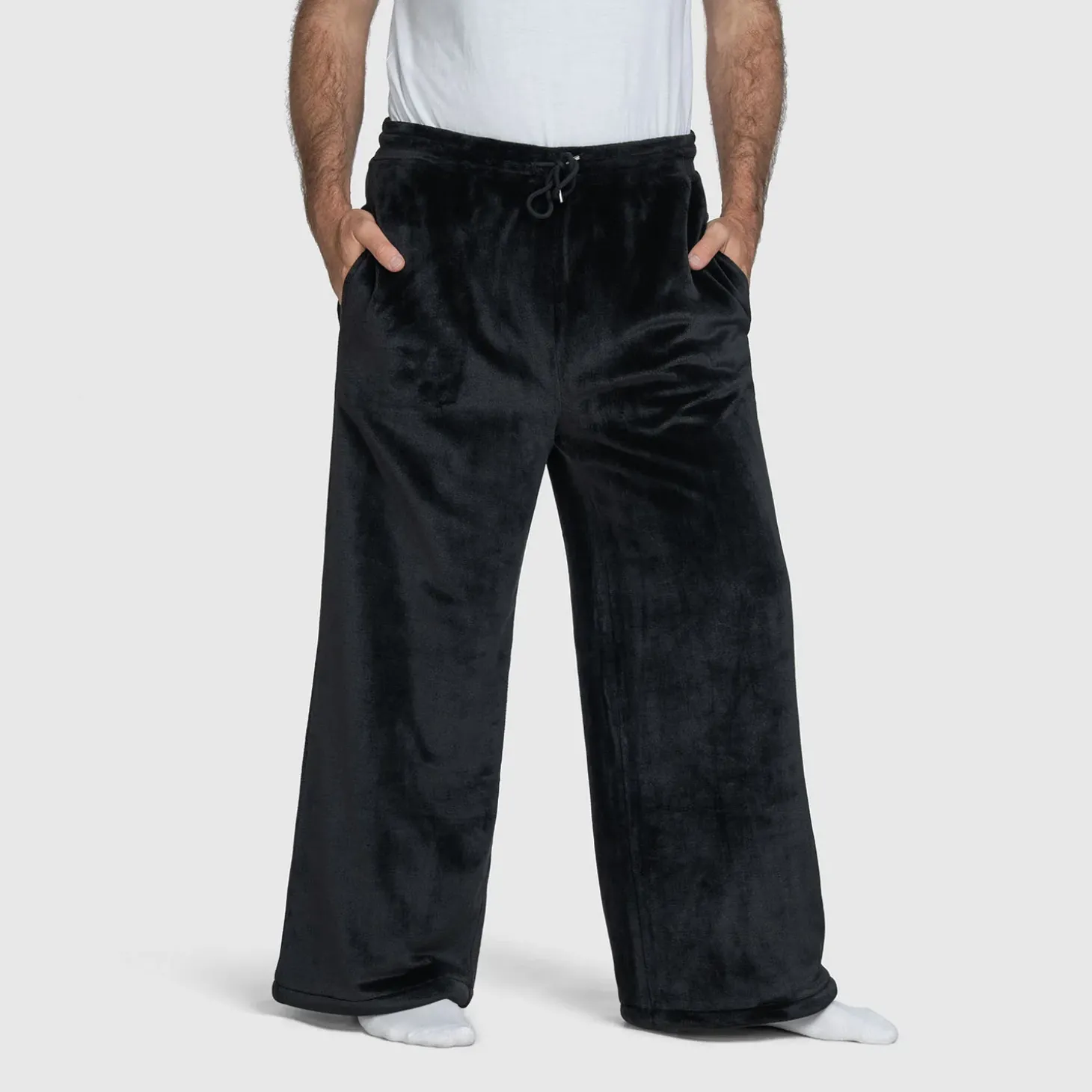 Black Sherpa Wide Leg Pant