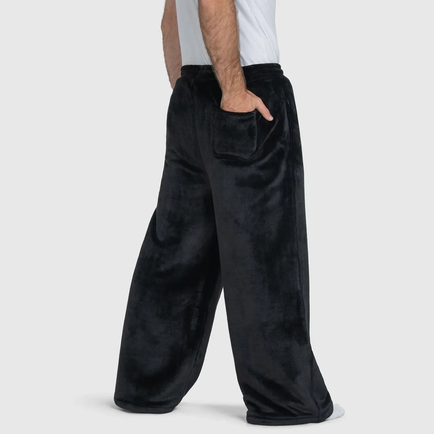 Black Sherpa Wide Leg Pant