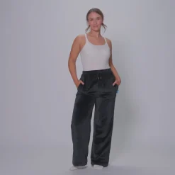 Black Sherpa Wide Leg Pant