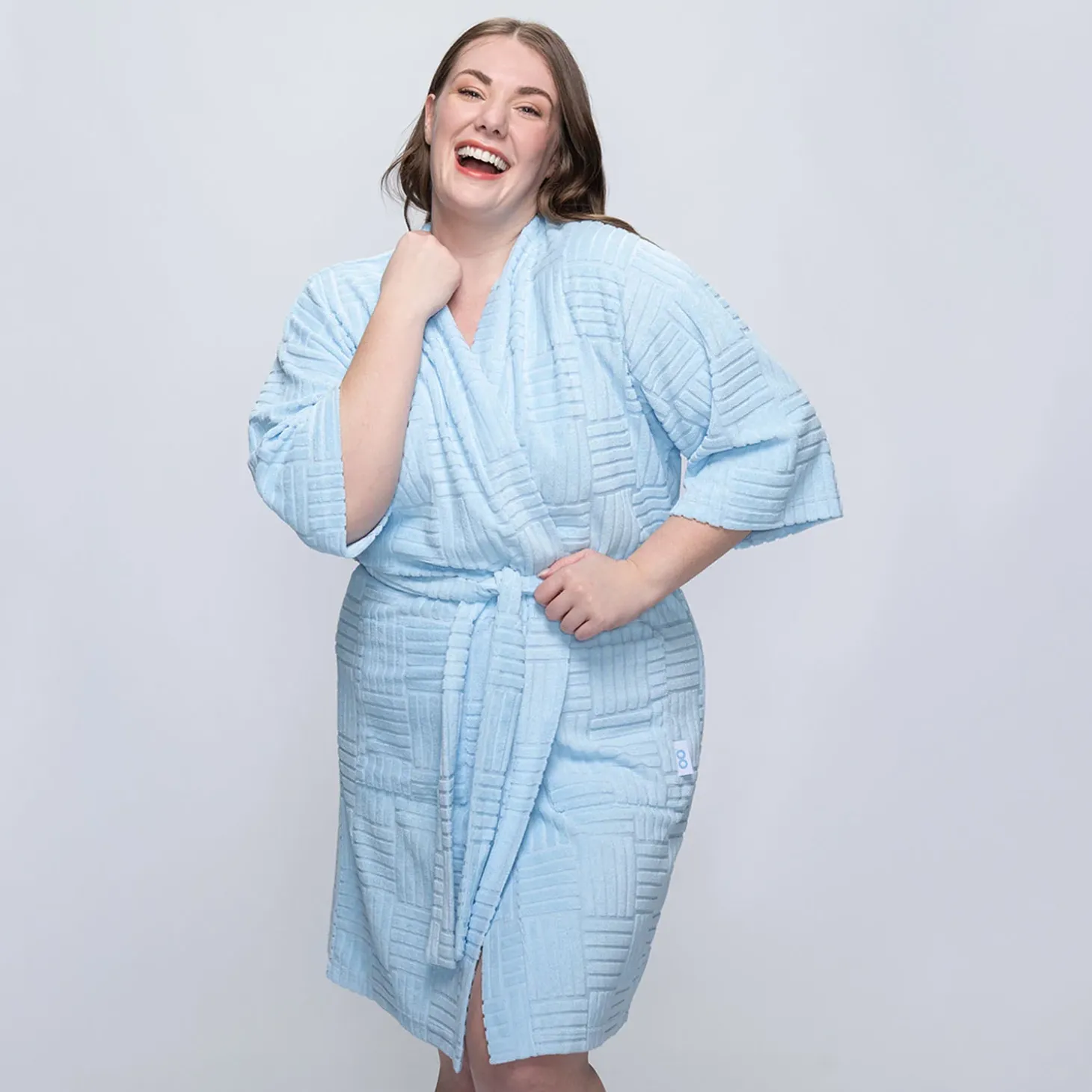 Blue Line Geo Summer Dressing Gown