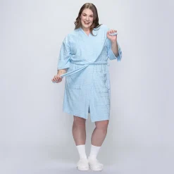 Blue Line Geo Summer Dressing Gown