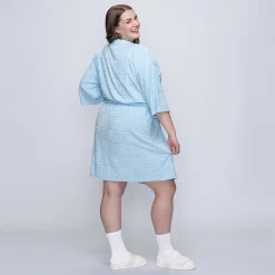 Blue Line Geo Summer Dressing Gown
