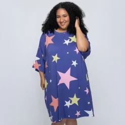 Blue Starry Night Sleep Tee Nightie