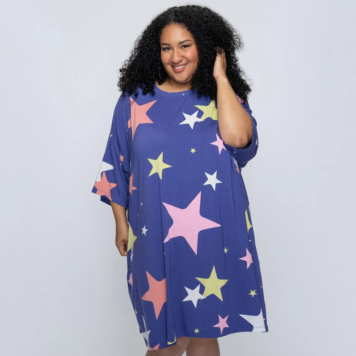 Blue Starry Night Sleep Tee Nightie