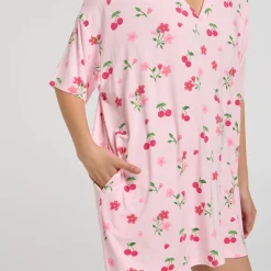 Blush Cherry V-Neck Sleep Tee Nightie