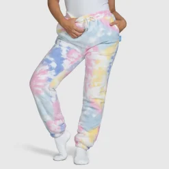 Bright Tie Dye Sherpa Cuffed Pant