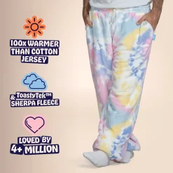 Bright Tie Dye Sherpa Cuffed Pant