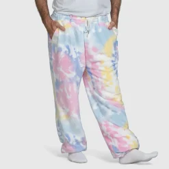 Bright Tie Dye Sherpa Cuffed Pant