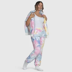 Bright Tie Dye Sherpa Cuffed Pant