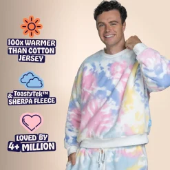 Bright Tie-Dye Sherpa Jumper