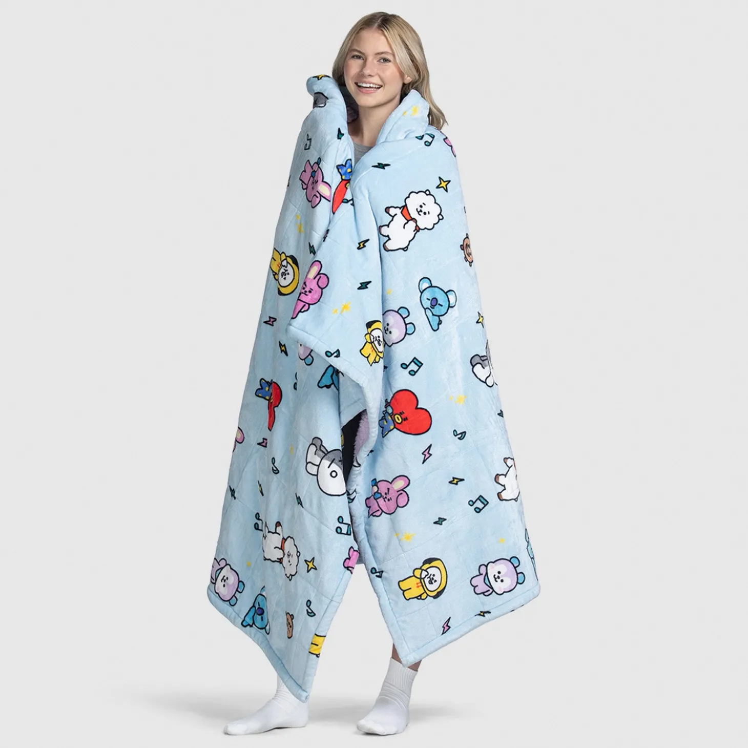 BT21 Group Sherpa Blanket Licensed