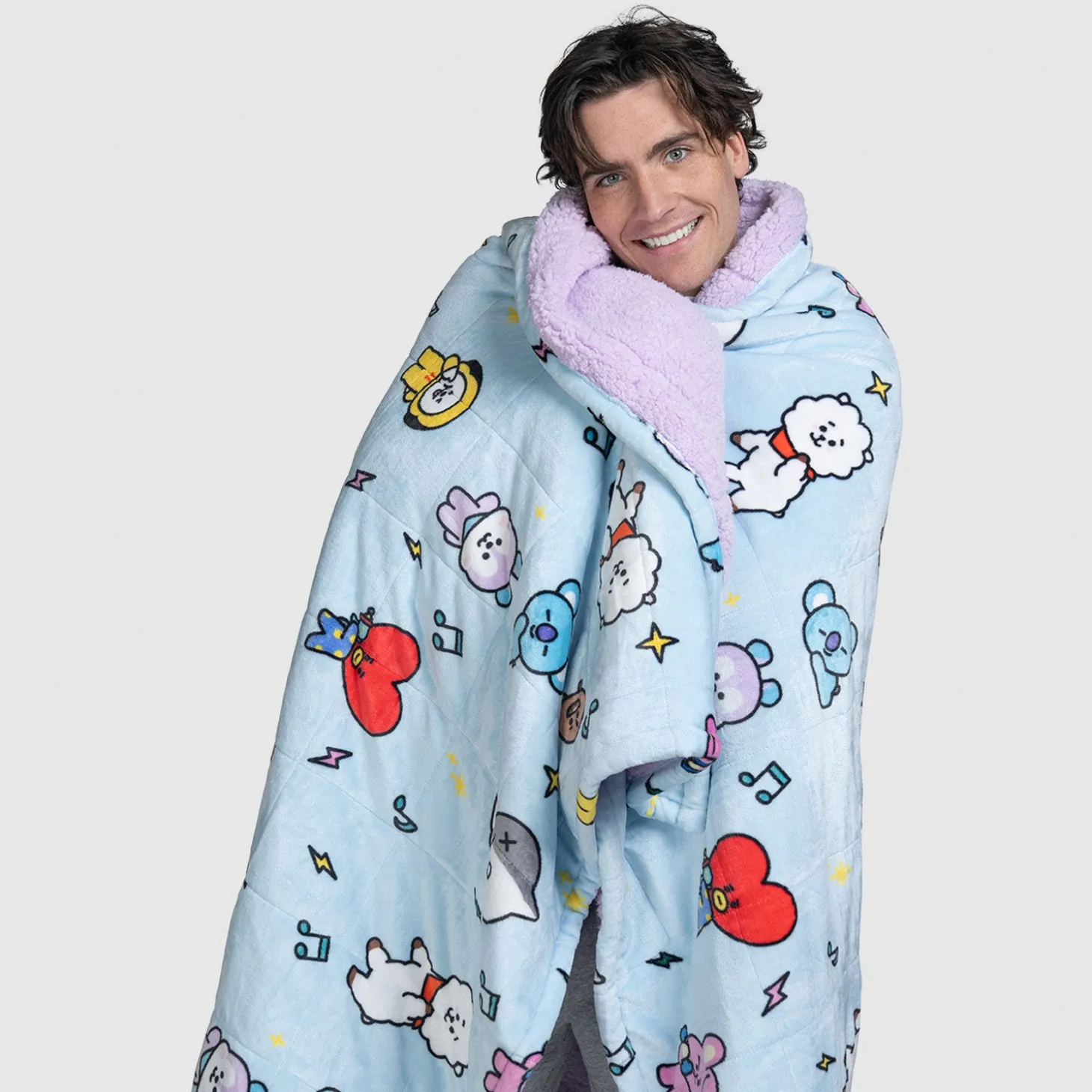 BT21 Group Sherpa Blanket Licensed