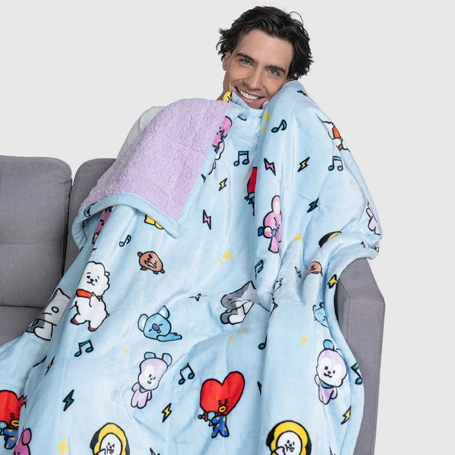 BT21 Group Sherpa Blanket Licensed