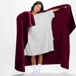 Burgundy Sherpa Blanket