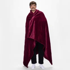 Burgundy Sherpa Blanket