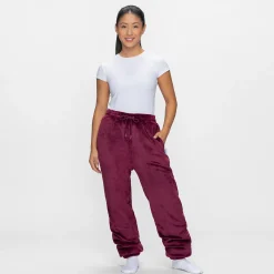 Burgundy Sherpa Cuffed Pant