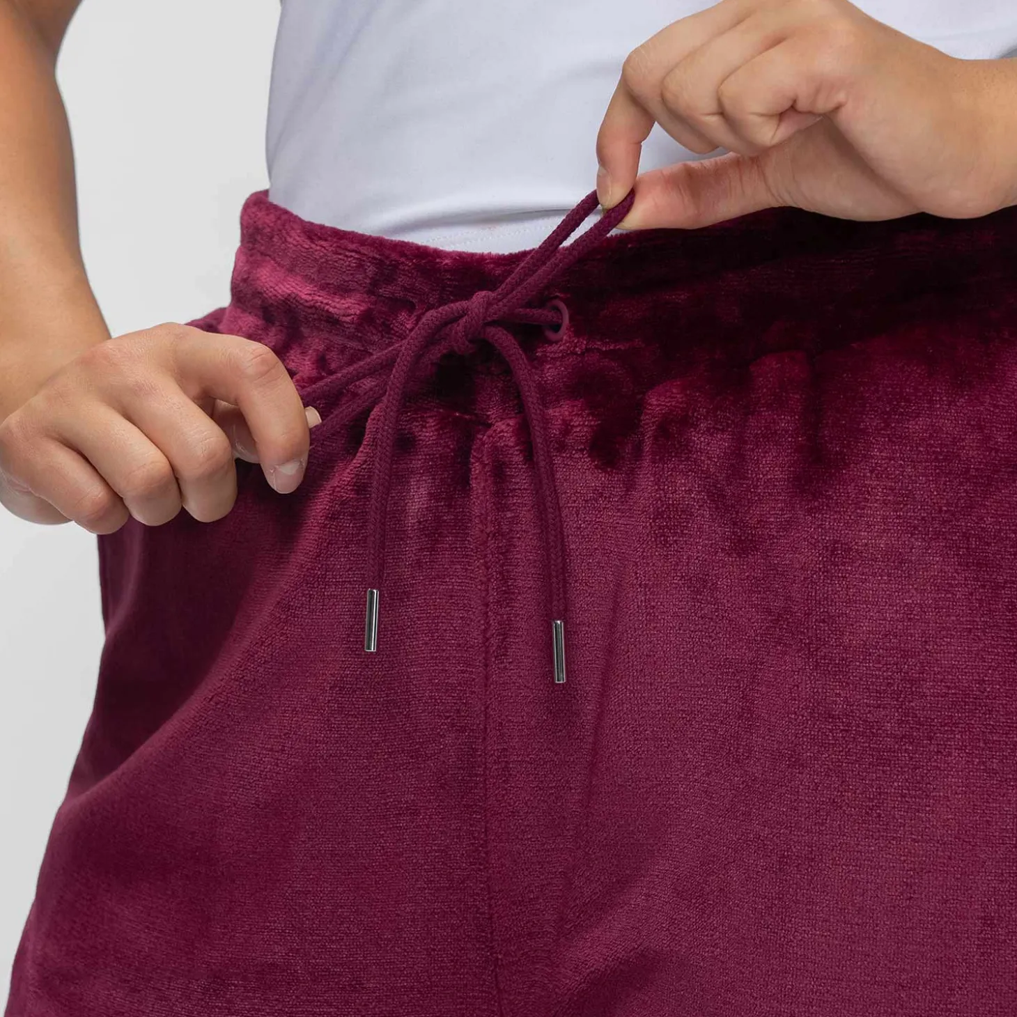 Burgundy Sherpa Cuffed Pant