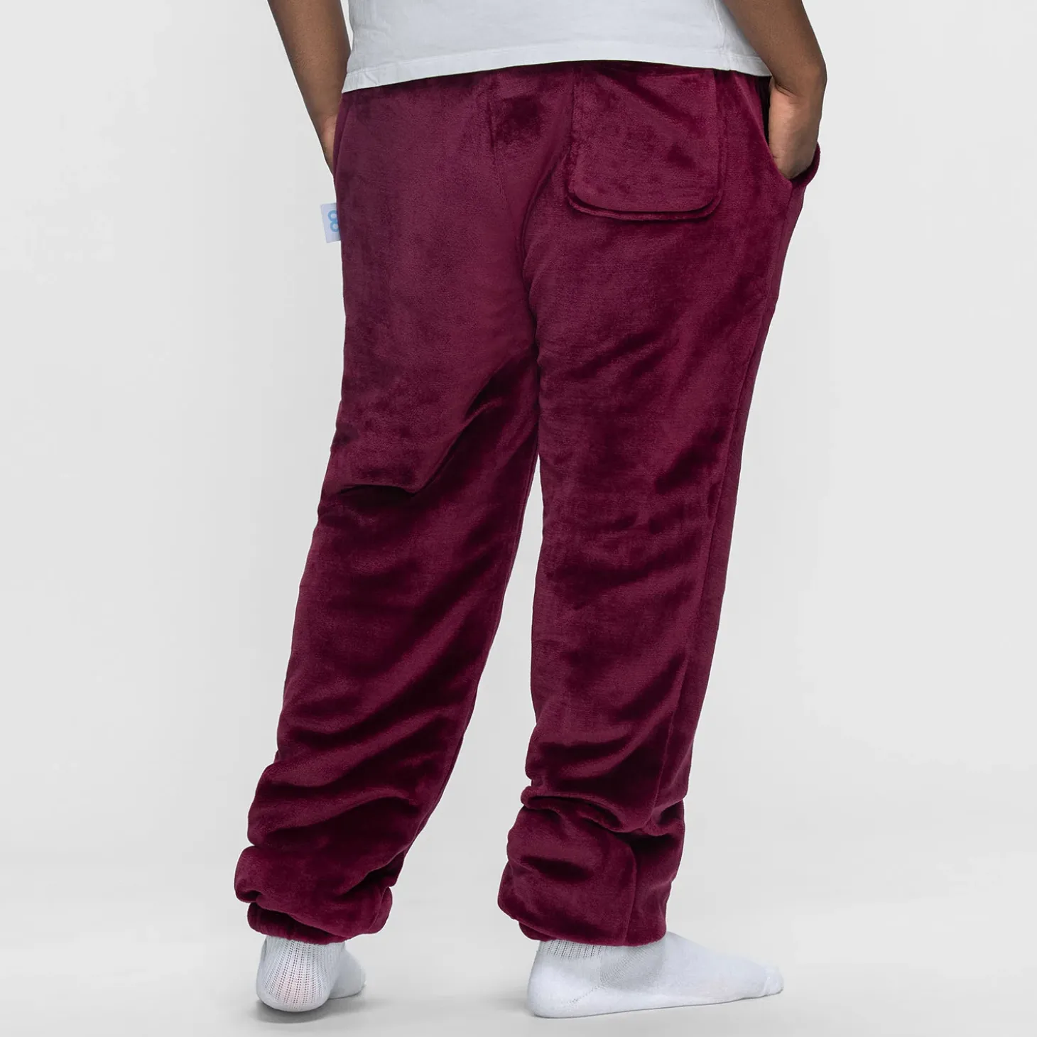 Burgundy Sherpa Cuffed Pant