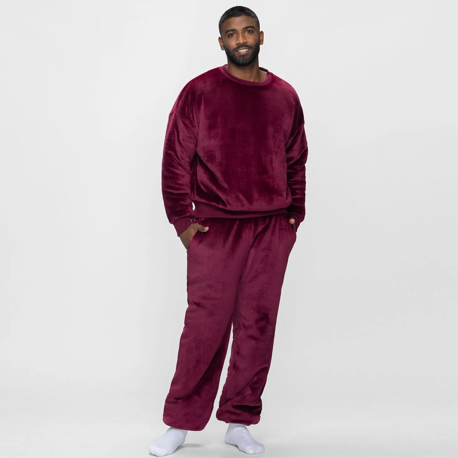 Burgundy Sherpa Jumper