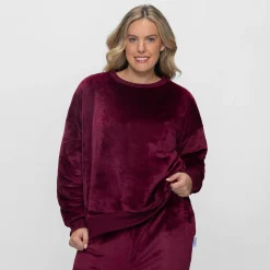 Burgundy Sherpa Jumper