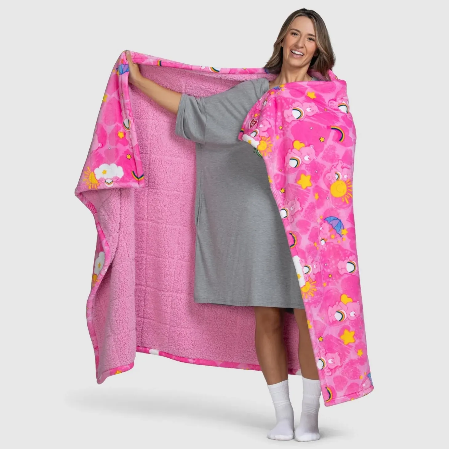 Care Bears™ Sherpa Blanket Licensed