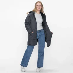 Charcoal/Charcoal Long Puffer Jacket